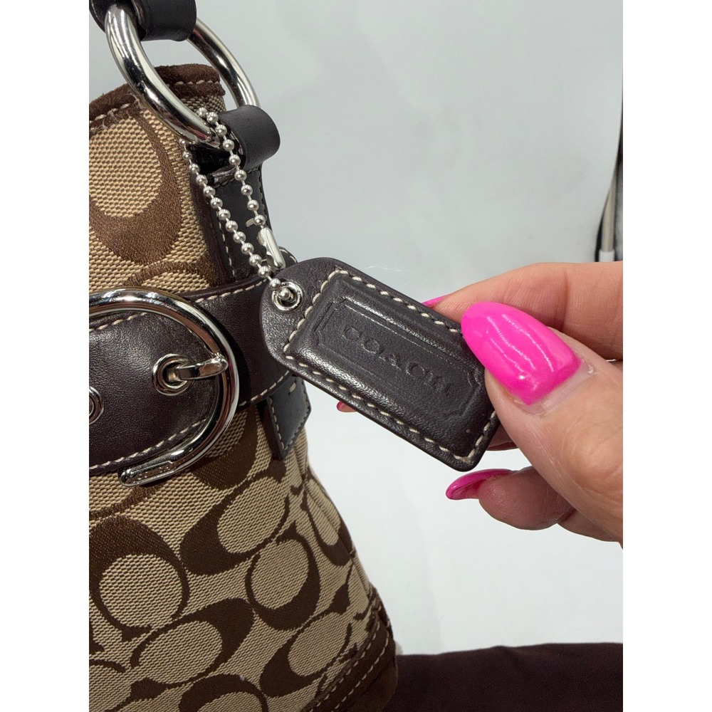 Coach Soho 3577 Signature Jacquard Suede Buckle Hobo Y2K Bag - Picture 10 of 13